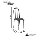 Ver imagem 3 de Kit 4 Cadeiras Tubular 96x36x41 cm Iris B Preto
