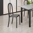 Ver imagem 2 de Kit 4 Cadeiras Tubular 96x36x41 cm Iris B Preto