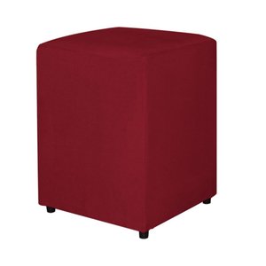 Puff Quadrado Vermelho - Vallisa Decor