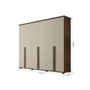 Ver imagem 1 de Roupeiro/armário/guarda Roupas/organizador Estela 6 Portas com Puxadores em Mdf e 5 Gavetas Cor Frei