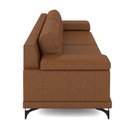 Ver imagem 7 de Sofá Living 4 Lugares 292cm Agostino Pés Design em Ferro Couro Caramelo Manchado G52 - Gran Belo