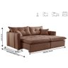 Sofa Cama e Reclinavel Lisboa 2,20m 04 Lugares Mola Ensacada Txr - 3