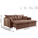 Ver imagem 3 de Sofa Cama e Reclinavel Lisboa 2,20m 04 Lugares Mola Ensacada Txr