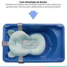 Banheira Bebe Banho Infantil Rígida Com Suporte Até 20 Kg Styll Baby + Almofada de Banho Universal B - 2
