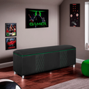 Ver imagem 1 de Baú Organizador Fighter para Quarto Gamer 90 Cm Corino:preto e Verde