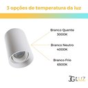Ver imagem 3 de Kit 4 Spot Sobrepor Redondo Direcionável + Lâmpada Led Mr16 - Branco - Bco Quente 3000k