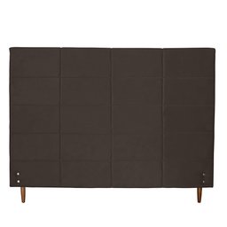Cabeceira Raissa 158Cm Queen Para Cama Box Suede Marrom Escuro - JBF/J.A Decor - 1 Cabeceira Raissa 158Cm Queen Para Cama Box Suede Marrom Escuro - JBF/J.A Decor - 1