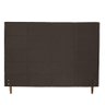 Cabeceira Raissa 158Cm Queen Para Cama Box Suede Marrom Escuro - JBF/J.A Decor - 1