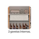 Ver imagem 4 de Guarda-Roupa 8 Portas 2 Gavetas Las Vegas Cinza/Cinamomo/Grafite