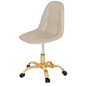 Cadeira Office Eiffel - Botonê | Nude - Dourado Matte