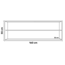 Armário de Cozinha Suspenso 160cm Andréia 4 Portas Cinza Ajl - 3