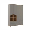 Ver imagem 2 de Quarto de Bebê com Berço e Guarda Roupa 4 Portas e 4 Gavetas Picolé