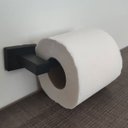 Ver imagem 4 de Conjunto Suporte Porta Toalha para Banho e Papeleira Porta Papel Higiênico de Parede Eco Preto