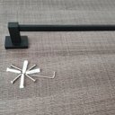 Ver imagem 5 de Conjunto Suporte Porta Toalha para Banho e Papeleira Porta Papel Higiênico de Parede Eco Preto