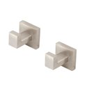 Ver imagem 1 de Kit 2 Porta Toalha Cabide Quadrado Inox Escovado Banheiro