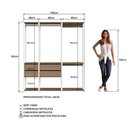 Ver imagem 4 de Kit Guarda Roupa Closet 03 Peças 183x160cm Branco Montana Proddy