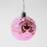 Kit 36 Bolas Árvore de Natal Decoração Rosa Brilhante 55mm - 2