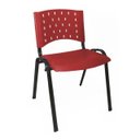Ver imagem 3 de Cadeira Plástica Realplast 04 Pés - Vermelho (Polipropileno) - 31202