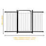 Grade Proteção Segurança Portão Pet 80cm Preto Bebê Cão com Extensor 2 de 30cm e 1 de 05cm Itagold - 2