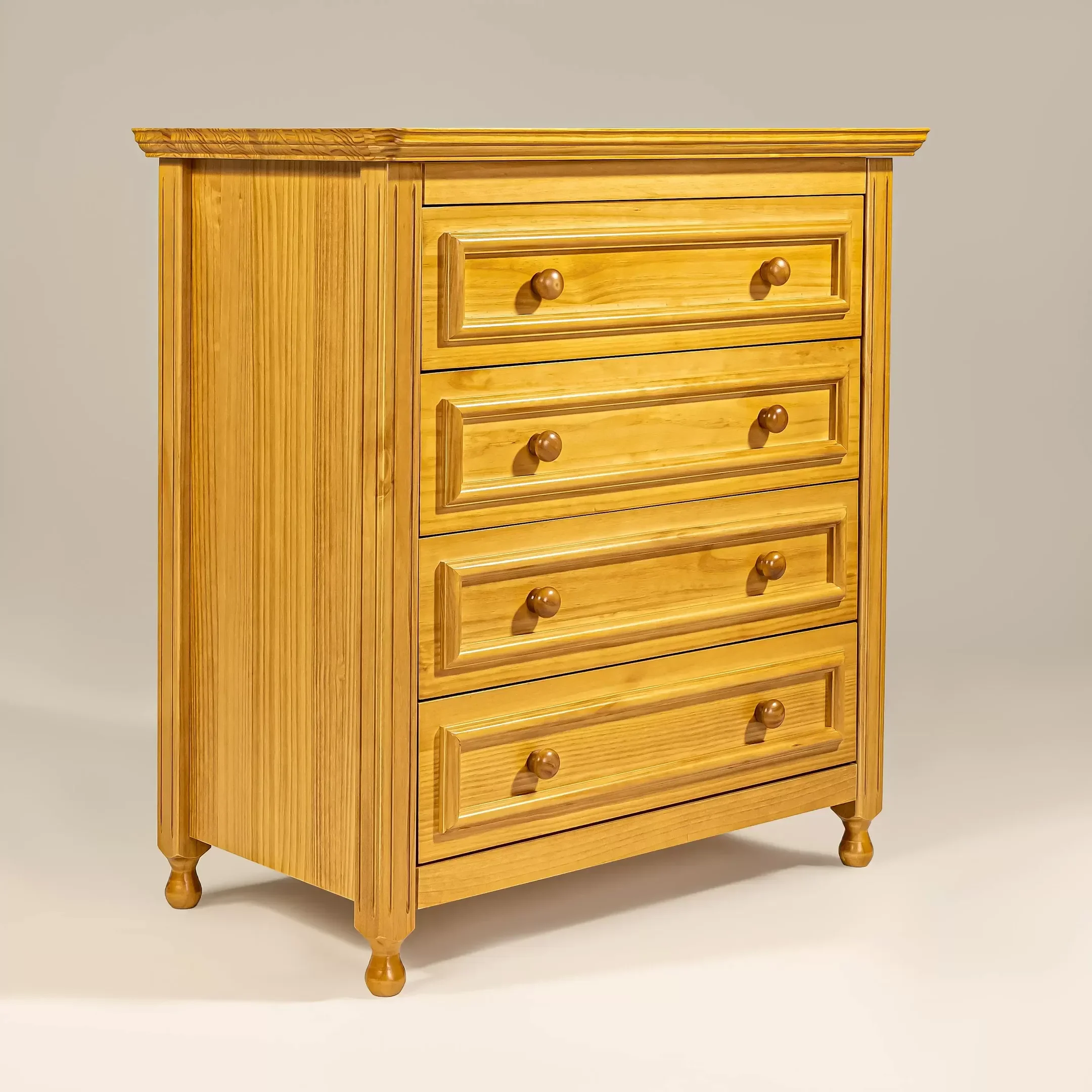 Cômoda Infantil Feliz  4 Gavetas Madeira Maciça - 2