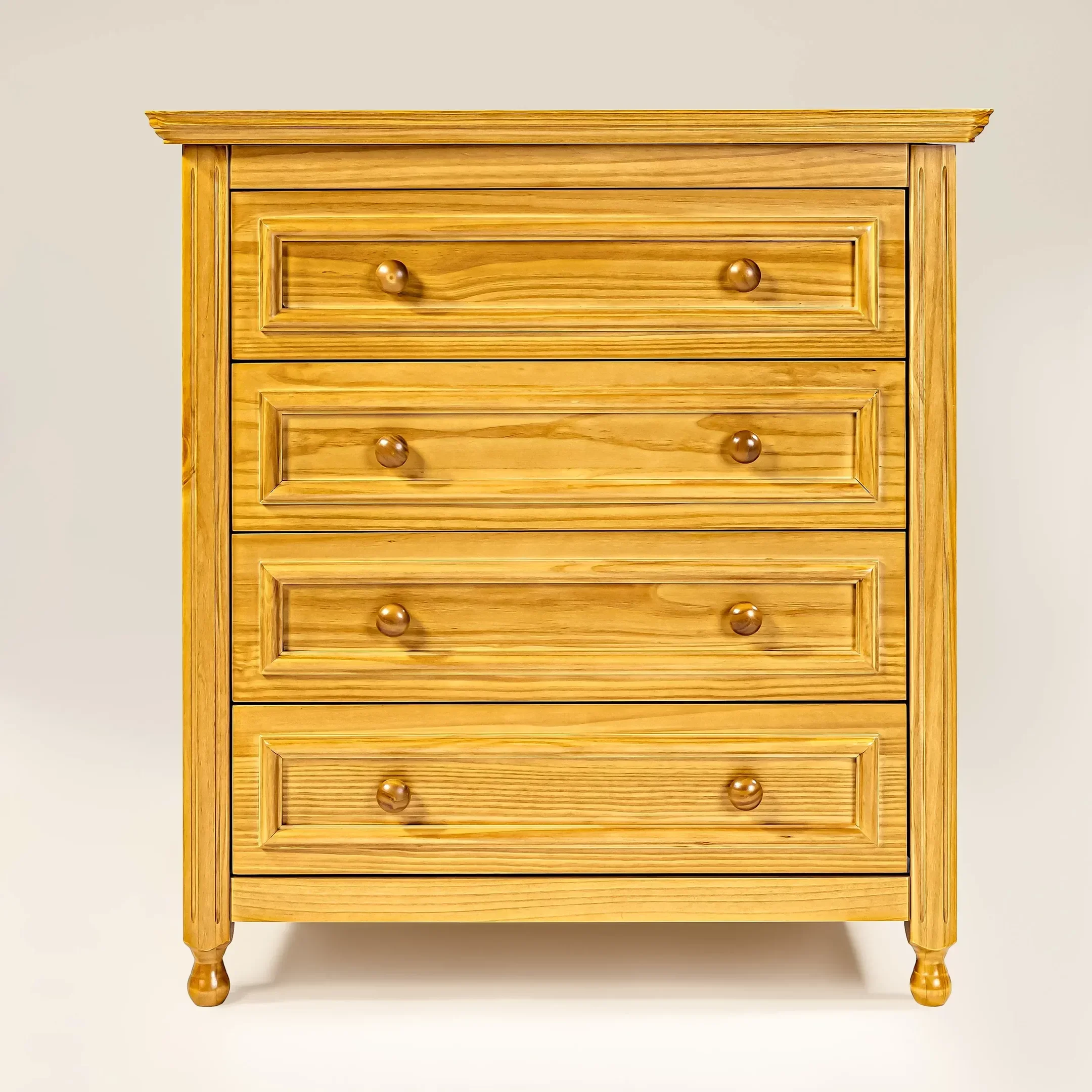 Cômoda Infantil Feliz  4 Gavetas Madeira Maciça