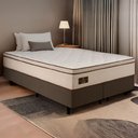 Ver imagem 1 de Cama Box Queen Gazin Londres Molas Ensacadas Soft Pillow 158x198cm
