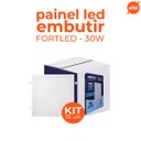 Ver imagem 2 de Kit 10 Painéis Led Embutir 30w Luz Branca Fortled
