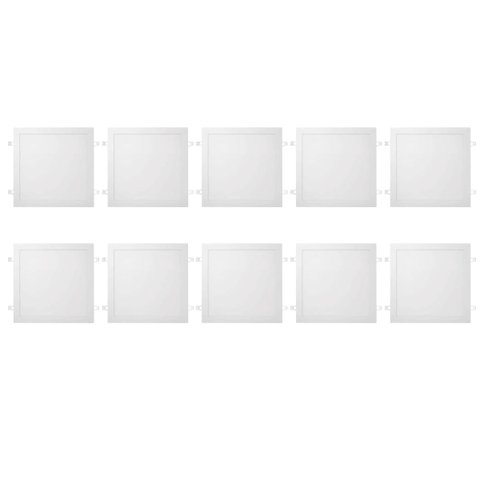 Kit 10 Painéis Led Embutir 30w Luz Branca Fortled