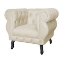 Ver imagem 3 de Poltrona Decorativa Maya Pés Luis XV Suede Bege - DS Estofados