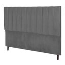 Ver imagem 2 de Cabeceira Casal King Jbe Moveis Leblon Preto 164cm Para Cama Box 158cm Decoração Quarto - Cinza