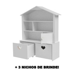 Casinha Organizadora Infantil Maia 100% Mdf (quarto Brinquedo) - 1