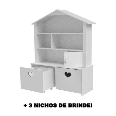 Casinha Organizadora Infantil Maia 100% Mdf (quarto Brinquedo)