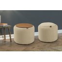 Ver imagem 1 de Puff Decorativo Datella Tecido Boucle