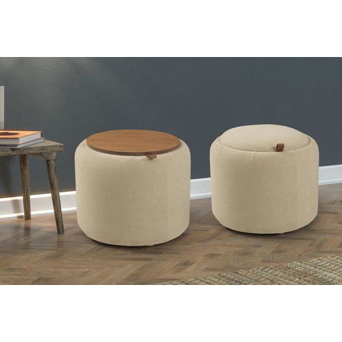 Puff Decorativo Datella Tecido Boucle