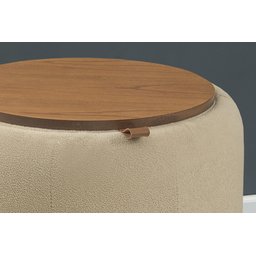 Puff Decorativo Datella Tecido Boucle - 4