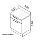 Ver imagem 4 de Balcão Cozinha em Aço 1 Porta Esquerda 1 Gaveta 65cm com Tampo Rodapé PVC Exclusive Itatiaia 