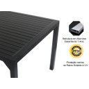 Ver imagem 2 de Mesa Retangular Haiti com Tampo Ripado em Alumínio para Cozinha, Edícula, Área - Bronze