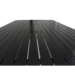 Mesa Retangular Haiti com Tampo Ripado em Alumínio para Cozinha, Edícula, Área - Bronze - 5 Mesa Retangular Haiti com Tampo Ripado em Alumínio para Cozinha, Edícula, Área - Bronze - 5