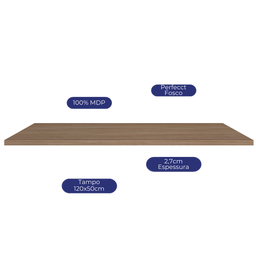 Tampo 27mm Para Balcão de Cozinha 120cm Unna Yescasa - 7