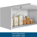 Ver imagem 6 de Armário Aéreo Geladeira 80cm 1 Porta Unna Yescasa Branco