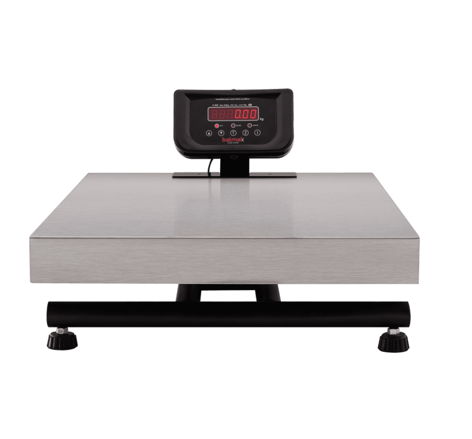 Balança Digital de Plataforma com Bateria 300kg Balmak Inox K-300IB-3/S - 1
