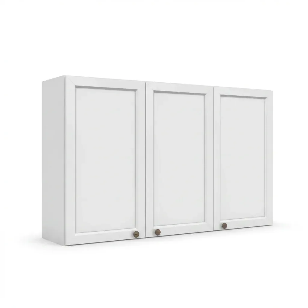Ver imagem 3 de Armário de Cozinha Aéreo 3 Portas 120cm Unna Yescasa Branco
