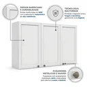 Ver imagem 6 de Armário de Cozinha Aéreo 3 Portas 120cm Unna Yescasa Branco