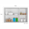Armário Aéreo de Cozinha 120cm 3 Portas Unna Yescasa - 6
