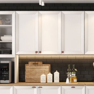 Armário Aéreo de Cozinha 120cm 3 Portas Unna Yescasa