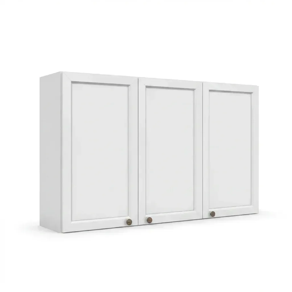 Ver imagem 3 de Armário de Cozinha Aéreo 3 Portas 120cm Unna Yescasa Branco