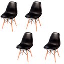 Ver imagem 1 de Kit 4 Cadeiras Eames Eifell 130pp Cor:preto Preto