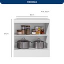 Ver imagem 4 de Balcão de Cozinha 80cm 2 Portas sem Tampo Unna Yescasa Branco