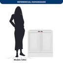 Ver mais imagens de Balcão de Cozinha 80cm 2 Portas sem Tampo Unna Yescasa Branco