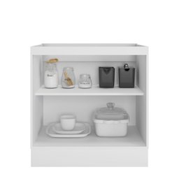 Balcão de Cozinha 80cm 2 Portas sem Tampo Unna Yescasa - 8